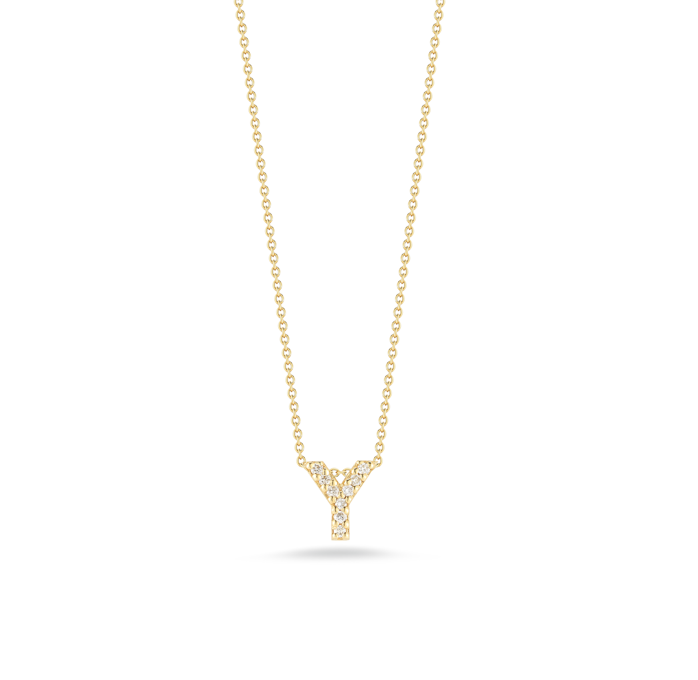 Roberto Coin Tiny Treasures Yellow Gold "Love Letter" Initial Pendant